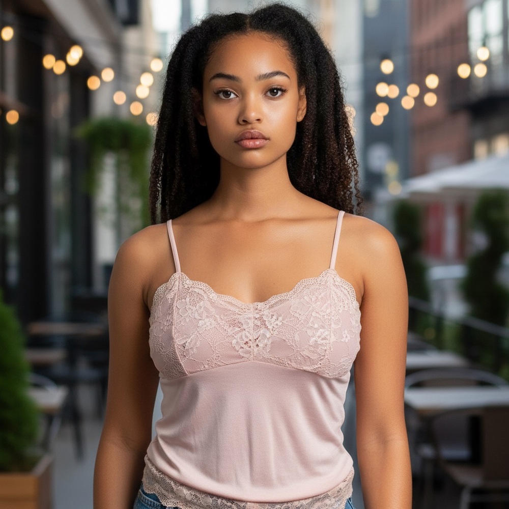 Forever 21 Blush Lace Trim Camisole